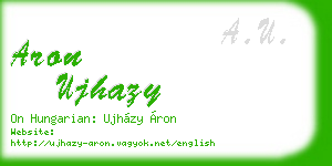 aron ujhazy business card