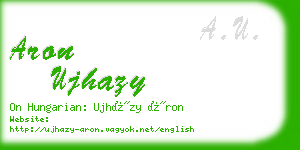 aron ujhazy business card